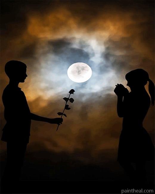 Little Lovers Silhouette NEW Painting By Numbers Kits