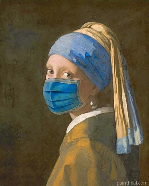 Johannes Vermeer Wearing A Mask NEW Painting By Numbers Kits
