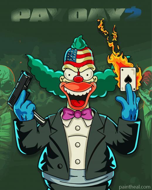 Krusty Clown Art Painting By Numbers Kits
