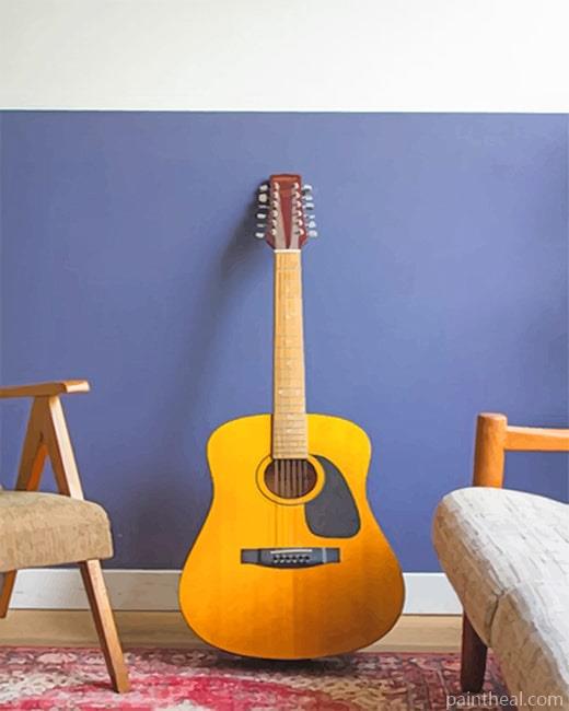 Yellow Guitar NEW Painting By Numbers Kits