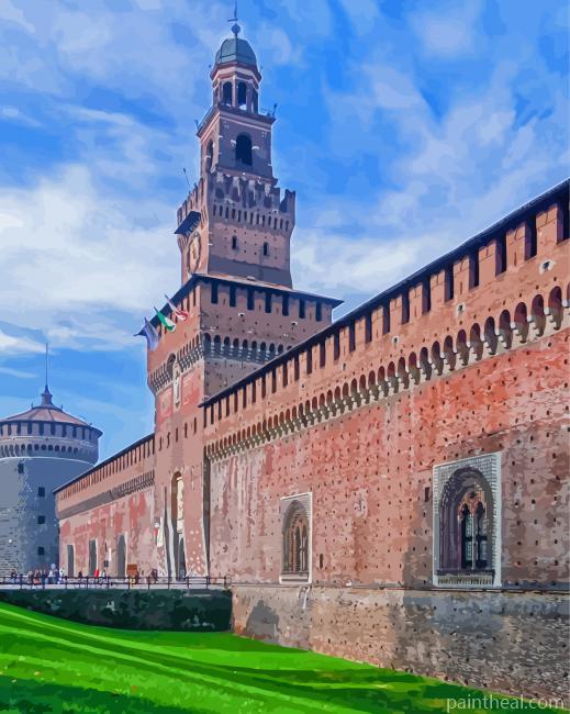 Sforzesco Castle Painting By Numbers Kits