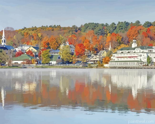 Lake Winnipesaukee Landscape Painting By Numbers Kits