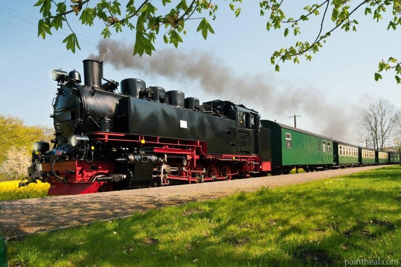 Steam Train Express Cars & Bikes Painting By Numbers Kits