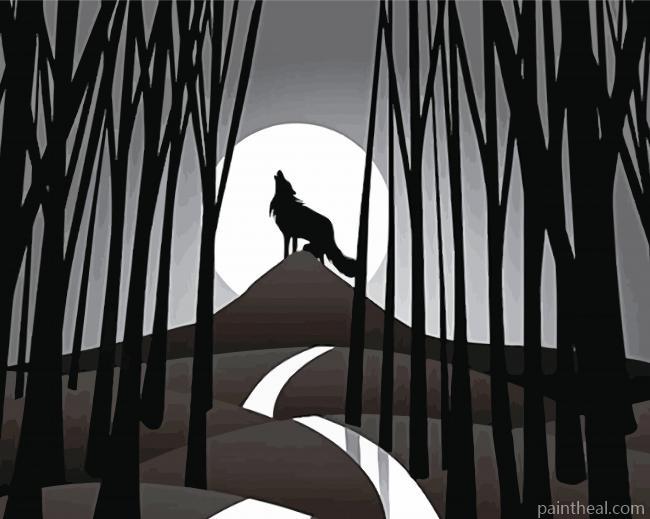 Red Riding Illustration Painting By Numbers Kits