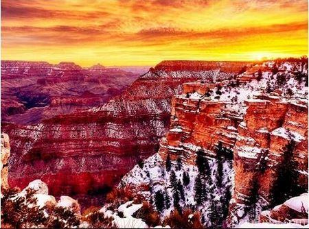 Grand Canyon Winter- Landscape Painting By Numbers Kits