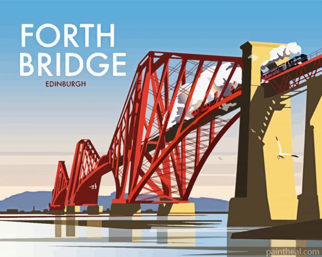 Forth Bridge Illustration Painting By Numbers Kits