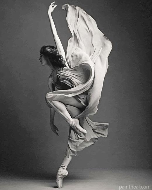 Black And White Ballerina NEW Painting By Numbers Kits