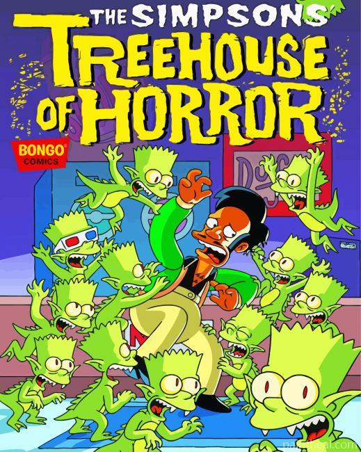 The Simpsons Treehouse Of Horror Animated Movie Painting By Numbers Kits