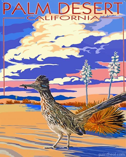 Palm Desert Poster Painting By Numbers Kits