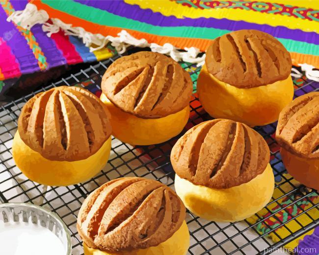 Pan Dulce Mexican Bread Painting By Numbers Kits