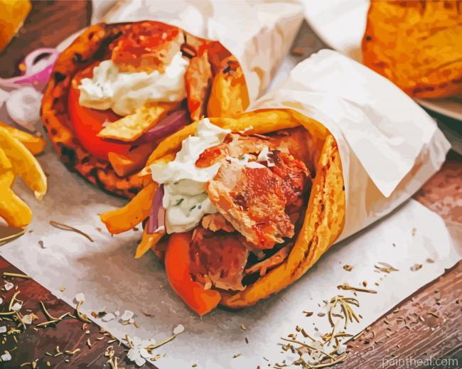 Delicious Shawarma Painting By Numbers Kits