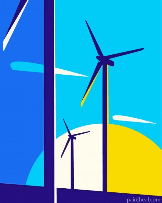 Wind Turbine Painting By Numbers Kits