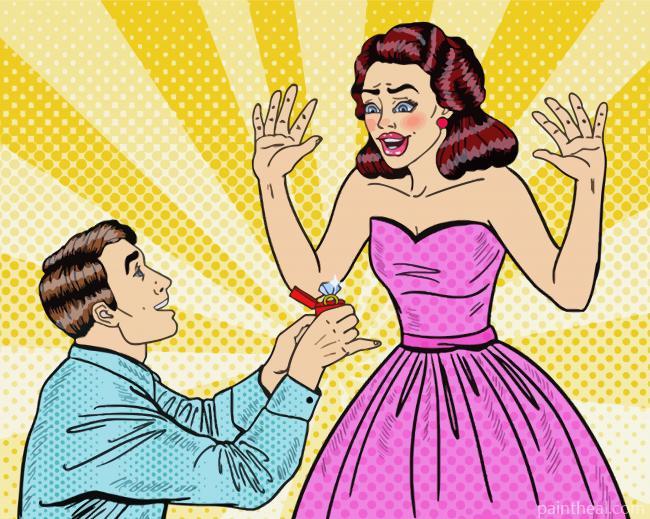 Marry Me Pop Art Painting By Numbers Kits
