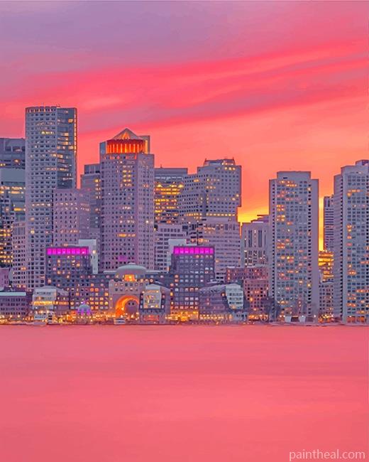 Boston Skyline NEW Painting By Numbers Kits