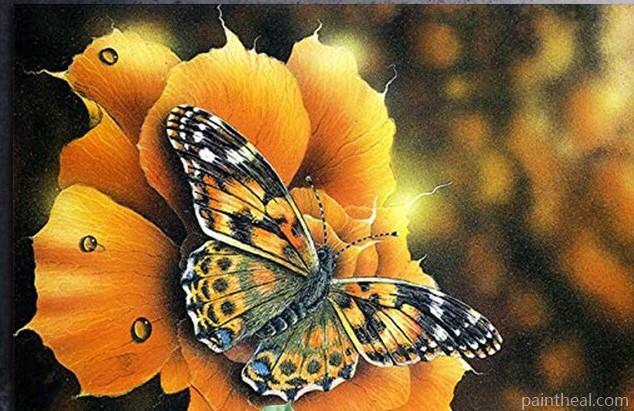 Autumn Butterfly Animals Painting By Numbers Kits