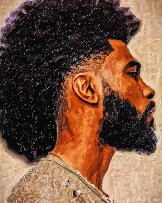 African American Men Side Profile Painting By Numbers Kits