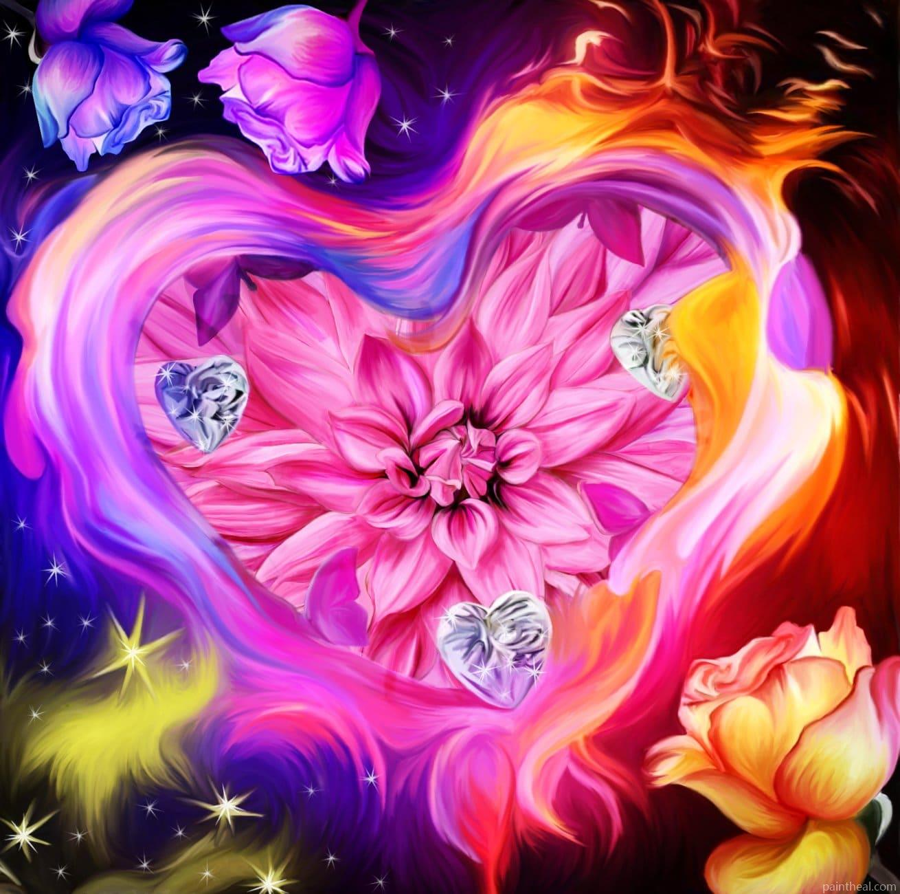 Flower of Love Flowers Painting By Numbers Kits