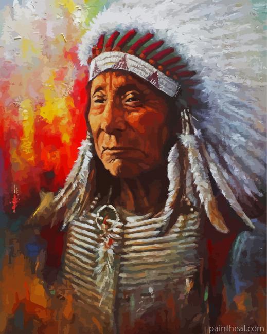 Vintage Red Cloud Art Painting By Numbers Kits