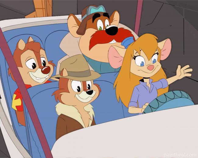 Chip And Dale Rescue Rangers Painting By Numbers Kits