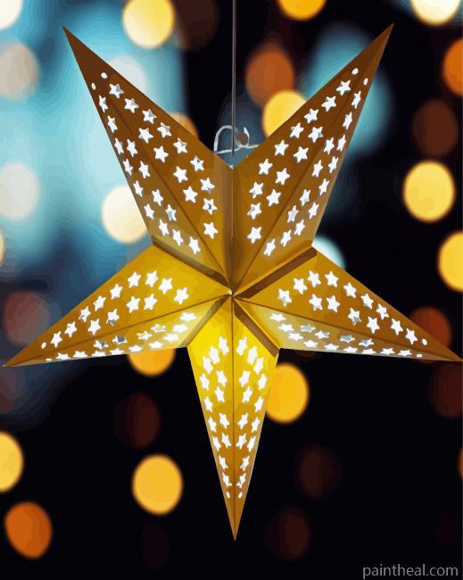 Yellow Star Lanterns Painting By Numbers Kits
