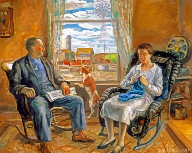 My Mother and Father John Steuart Curry Painting By Numbers Kits