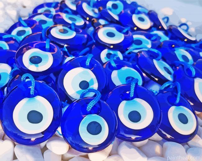 Evil Eye Greek Painting By Numbers Kits
