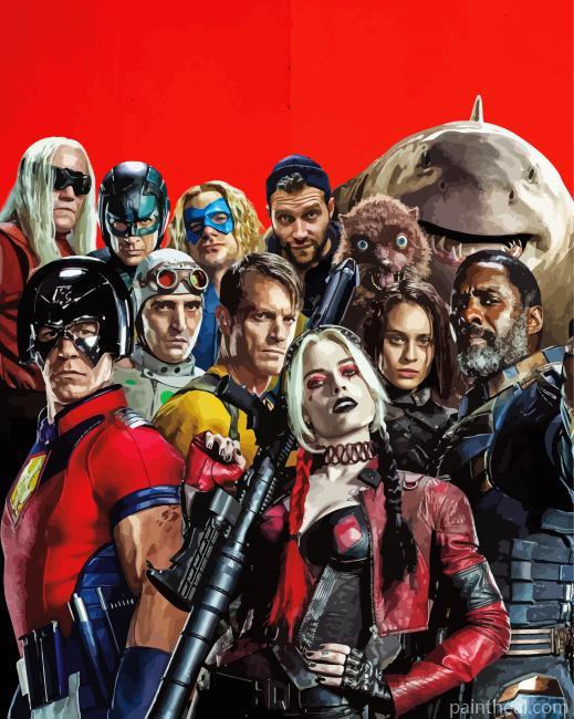 Suicide Squad Illustration Painting By Numbers Kits