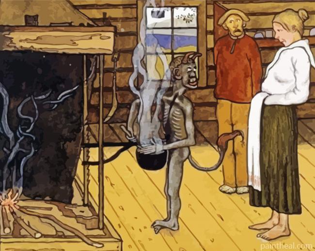 Devil By The Pot Hugo Simberg Painting By Numbers Kits