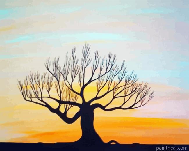 Aesthetic Desert Tree Painting By Numbers Kits
