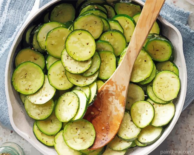 Zucchini Food Painting By Numbers Kits