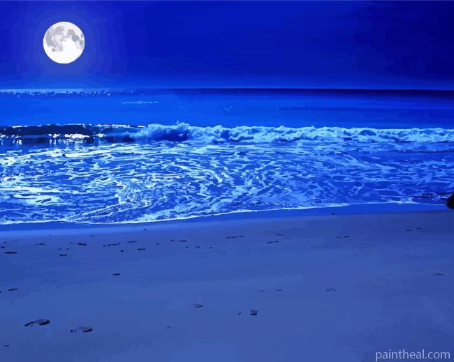 Moon And Ocean Painting By Numbers Kits