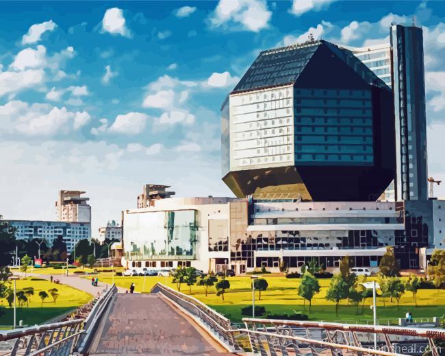 National Library Of Republic Of Belarus Minsk Painting By Numbers Kits
