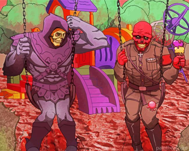 Skeletor And Red Skull Painting By Numbers Kits