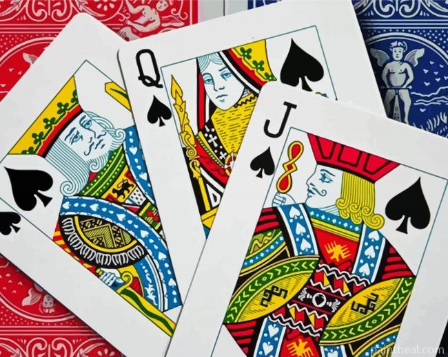 Queen King And Jack Of Spades Painting By Numbers Kits