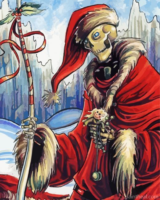 The Hogfather Skull Painting By Numbers Kits