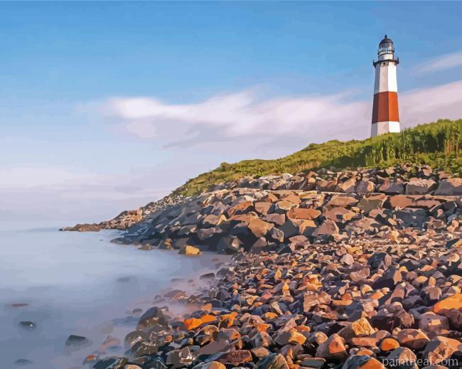 New York The Hamptons Lighthouse Painting By Numbers Kits