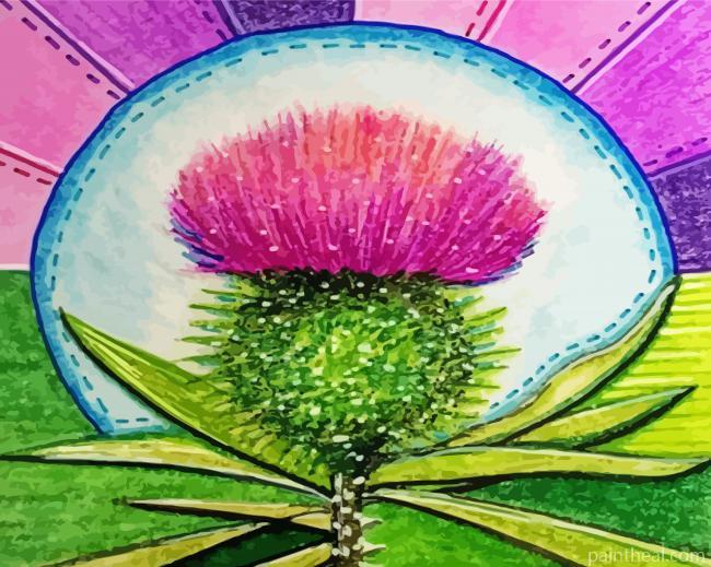 Aesthetic Thistles Painting By Numbers Kits