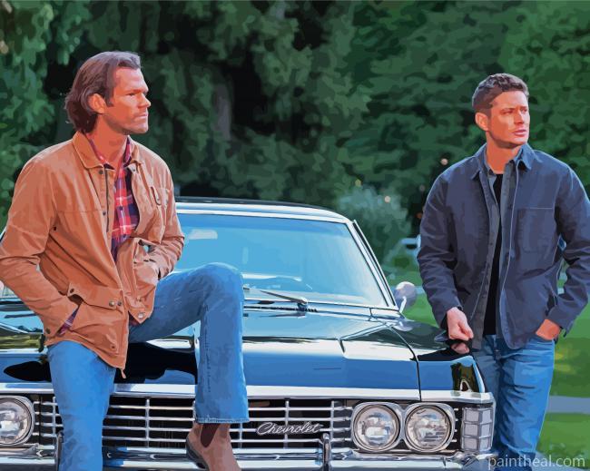 Sam And Dean Winchester Movie Characters Painting By Numbers Kits