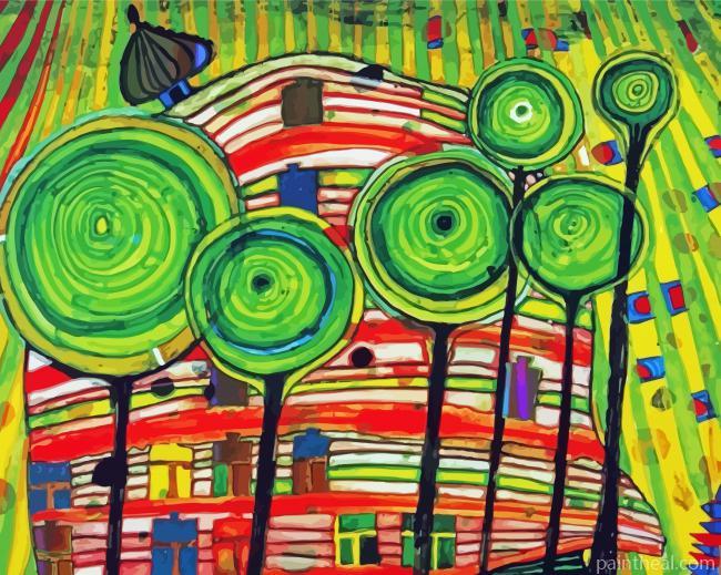 Blobs Grow In Beloved Gardens By Hundertwasser Painting By Numbers Kits