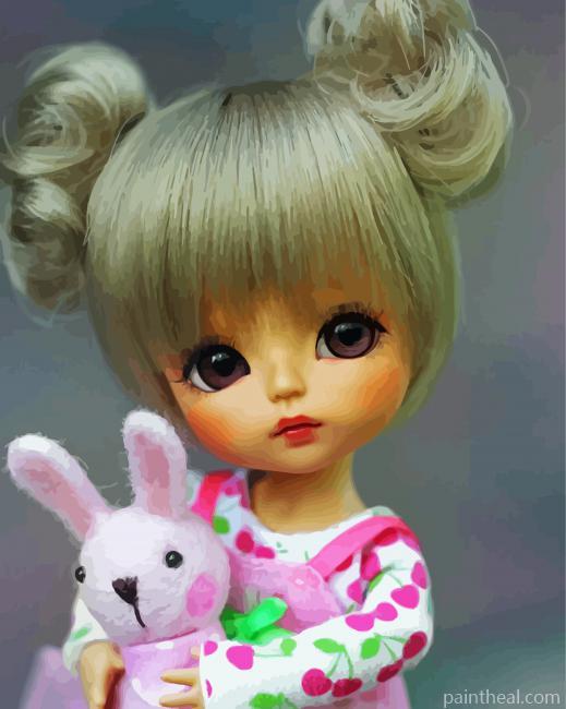 Cute Mini Doll Painting By Numbers Kits