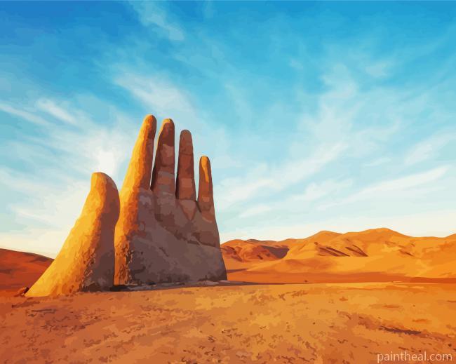Atacama Desert Hand Statue Painting By Numbers Kits