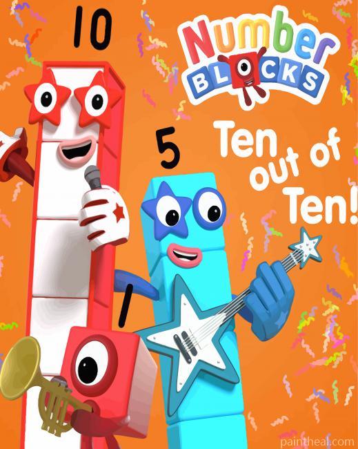 Numberblocks Children TV Series Poster Painting By Numbers Kits