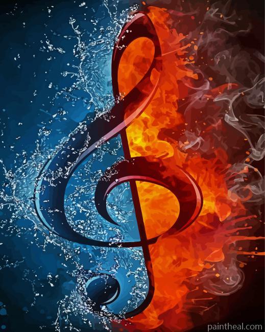 Water And Fire Table Clef Painting By Numbers Kits