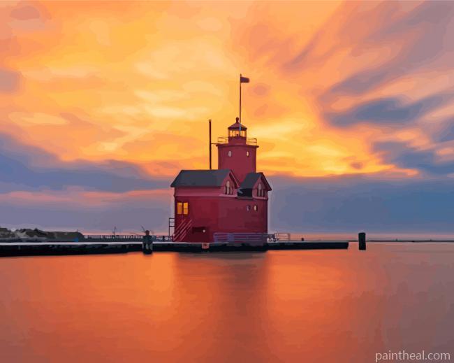 Holland Lighthouse Painting By Numbers Kits