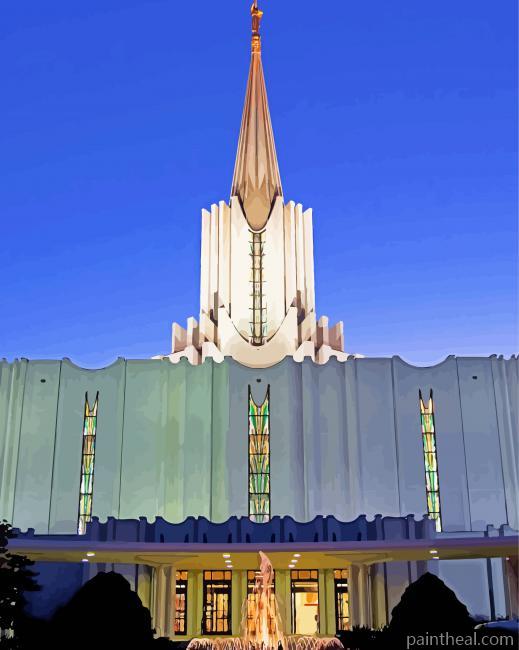 Close Up Jordan River Utah Temple Painting By Numbers Kits