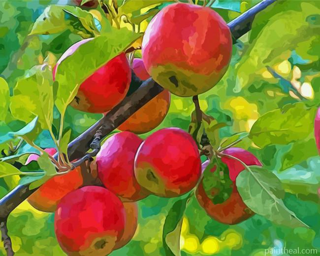 Aesthetic Apple Tree Art Painting By Numbers Kits