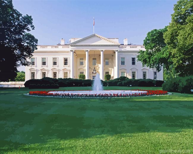 The White House Building Painting By Numbers Kits