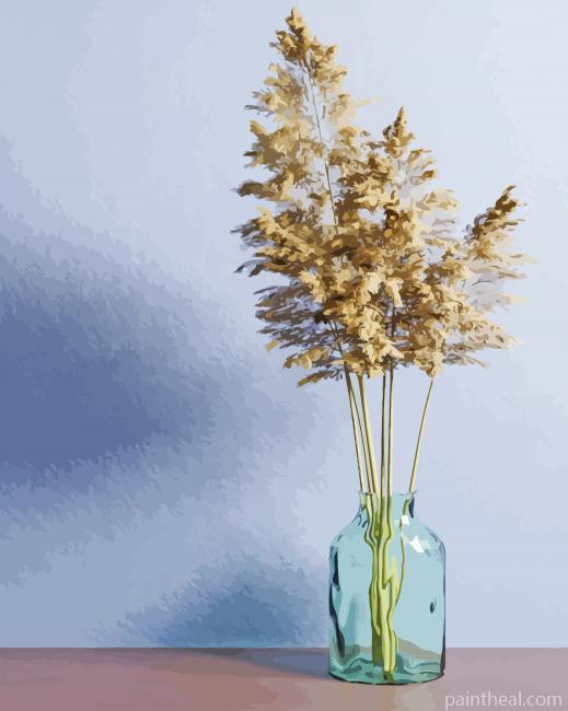 Aesthetic Pampas Grass Vase Painting By Numbers Kits