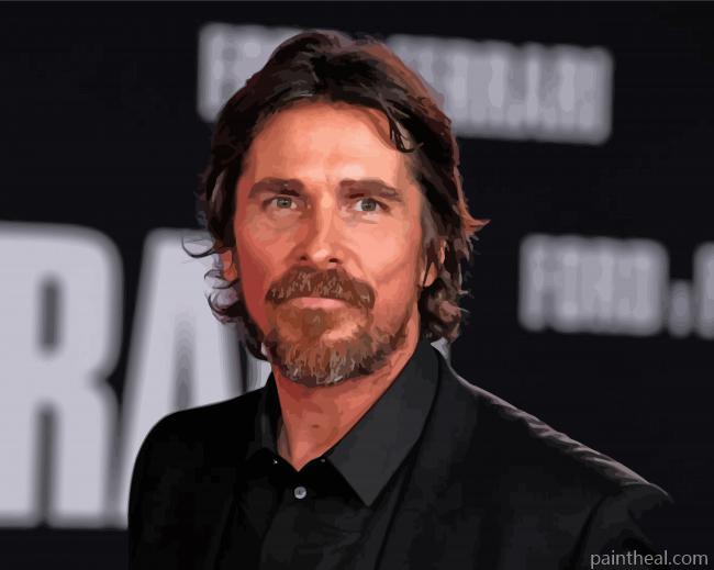 English Actor Christian Bale Painting By Numbers Kits