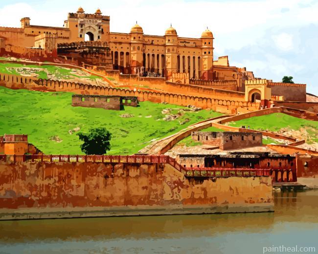 Amber Palace Rajasthan Painting By Numbers Kits